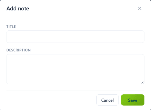 Activity tab showing chronological history of supplier interactions and notes