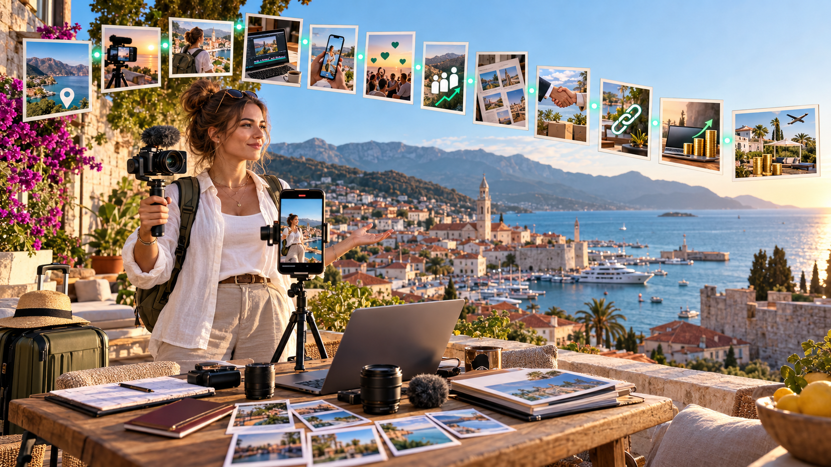 how to become a travel influencer roadmap from niche and platform choice to brand deals and affiliate income