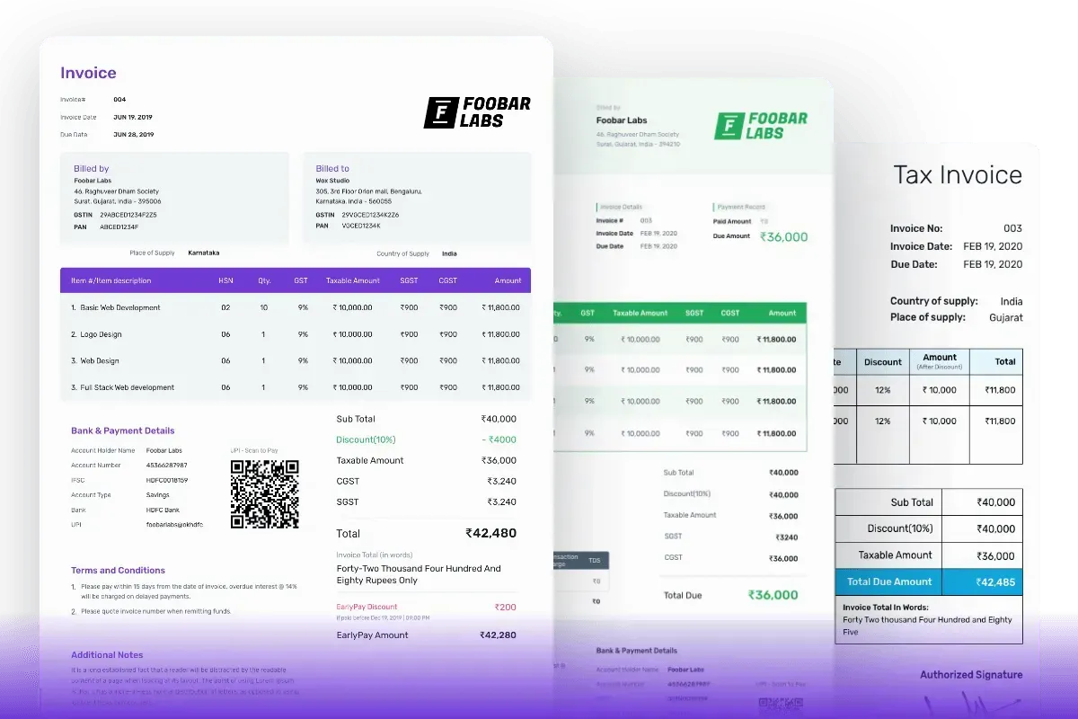 Travel Agency Invoice
